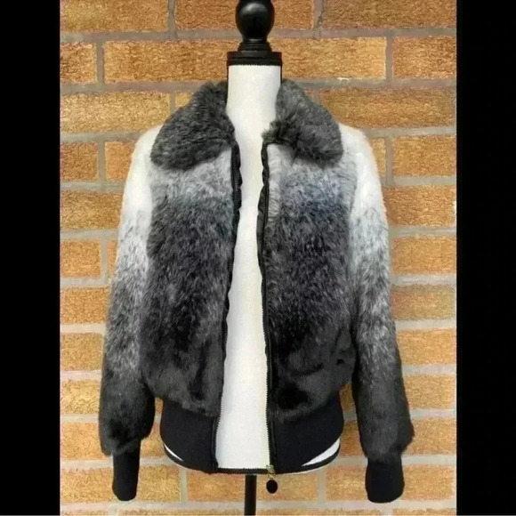 Sam edelman ombre faux fur coat Sz small - Picture 9 of 12